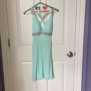 Tiffany Blue Short Prom Dress